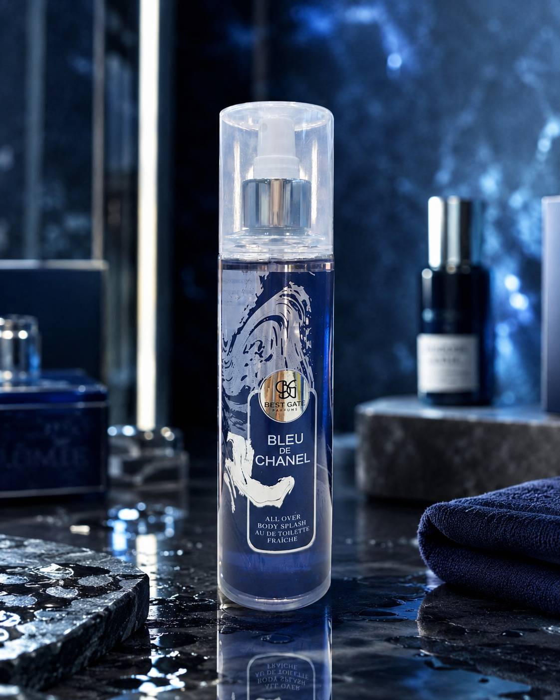 بادی اسپلش بست گیت رایحه bleu de chanel حجم 240 میلی لیتر