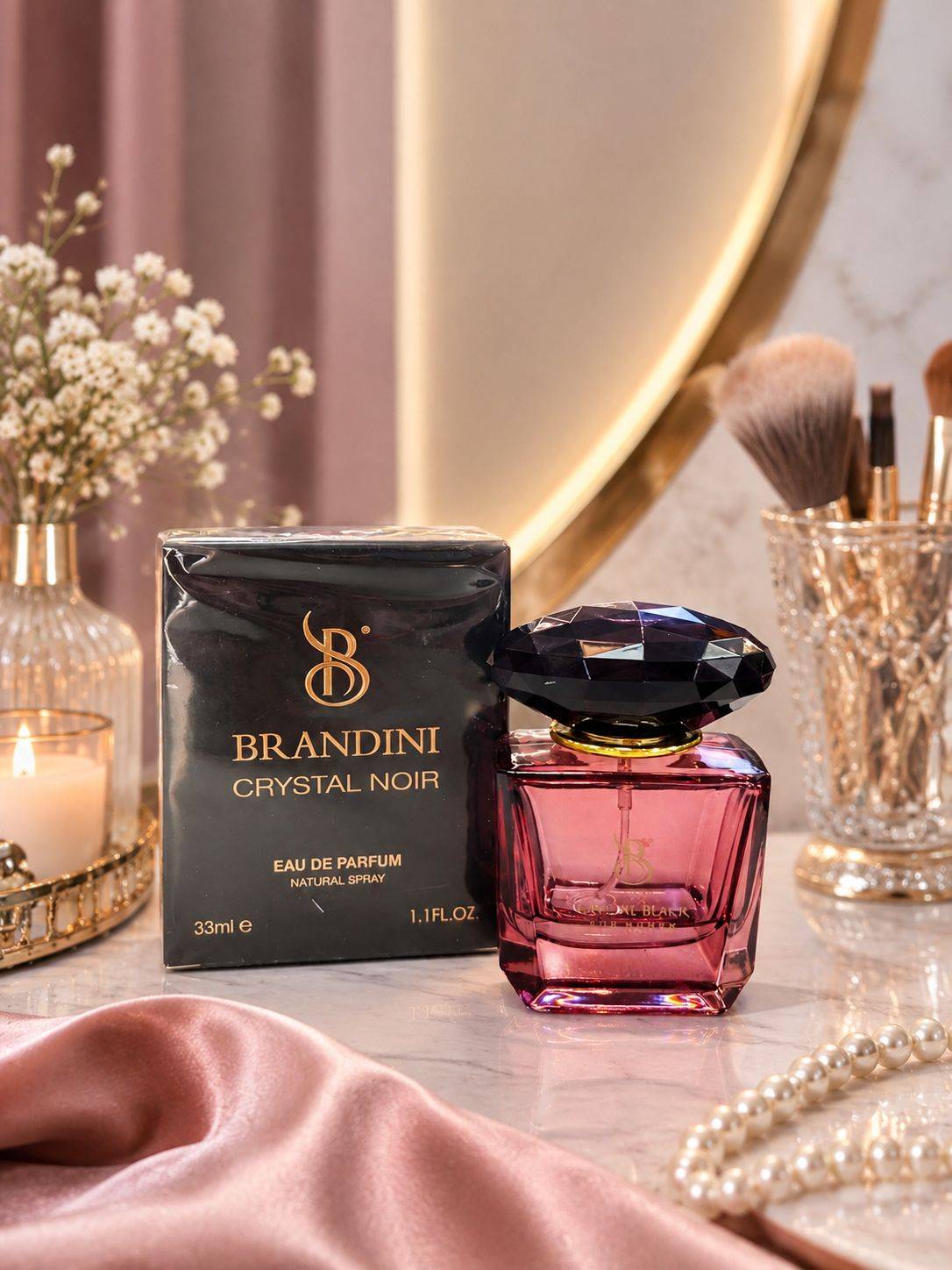 ادکلن برندینی رایحه crystal noir حجم 33 میلی لیتر