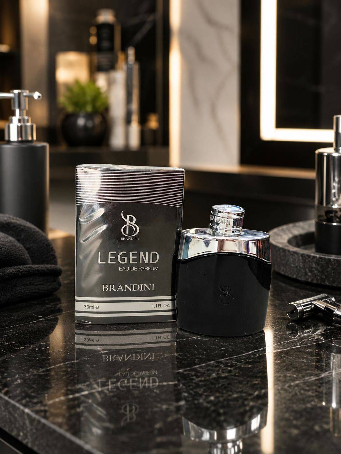 ادکلن برندینی رایحه legend حجم 33 میلی لیتر
