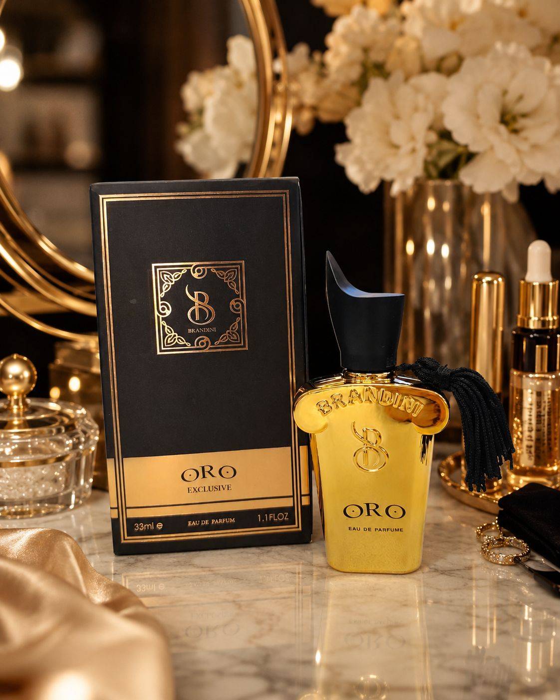 ادکلن برندینی رایحه oro حجم 33 میلی لیتر