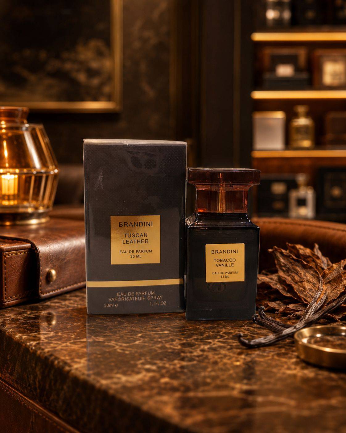 ادکلن برندینی رایحه tuscan leather حجم 33 میلی لیتر