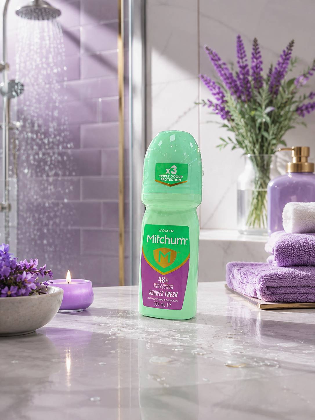مام رول ضد تعریق میچام مدل Shower Fresh حجم 100 میلی لیتر