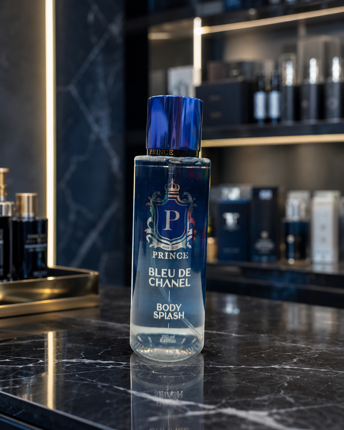 بادی اسپلش مردانه پرنس مدل BLUE DE CHANEL حجم 250 میلی لیتر