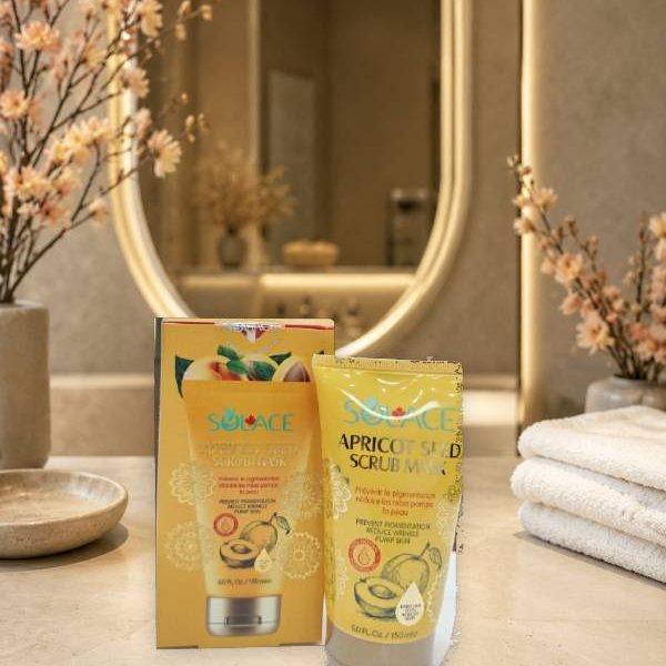 ماسک صورت سولس مدل هسته زردآلو مناسب برای انواع پوست حجم 150 میلی لیتر