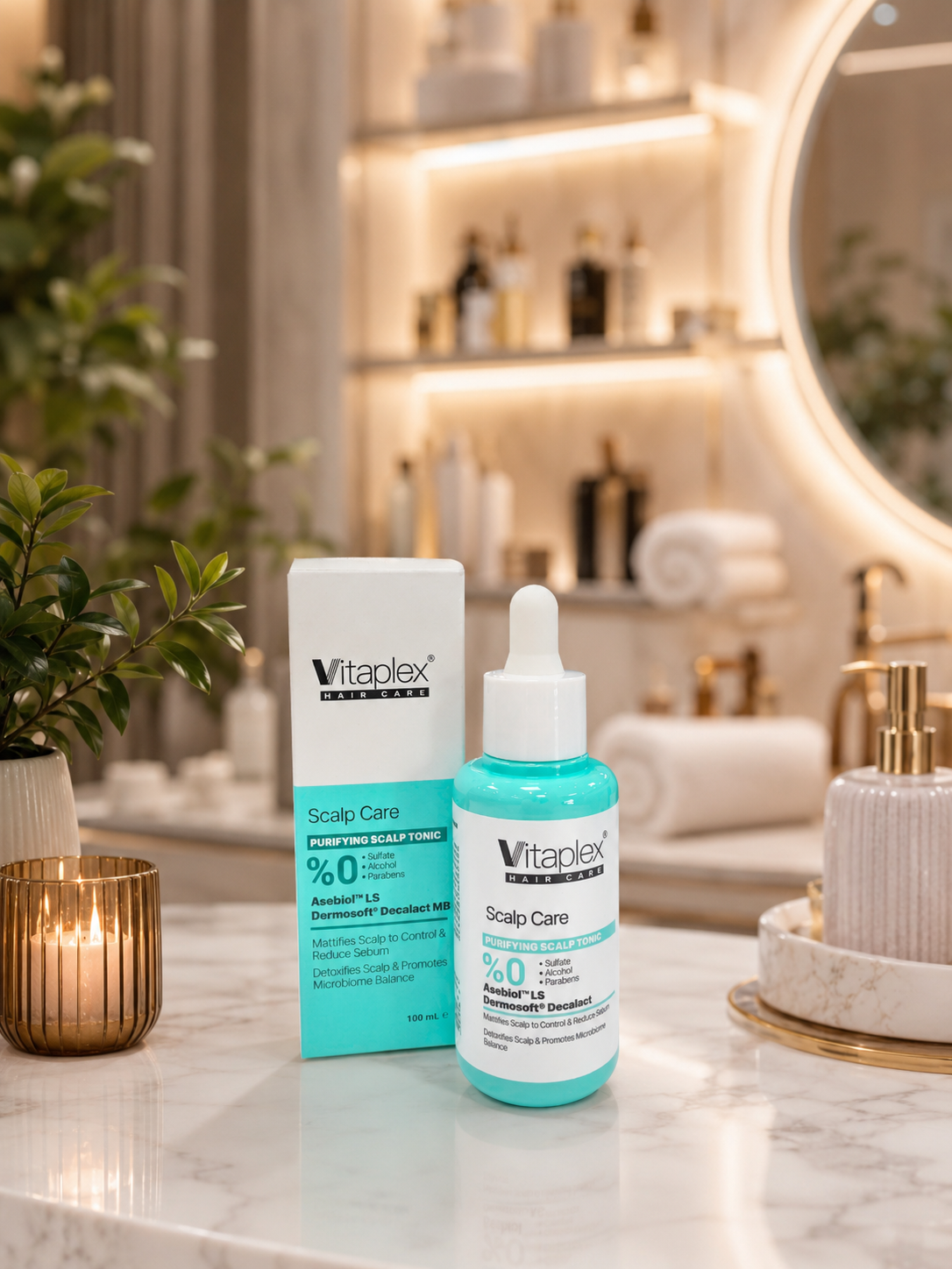 تونیک مو ویتاپلکس مدل Scalp Care حجم 100 میلیلیتر کنترل چربی پوست سر