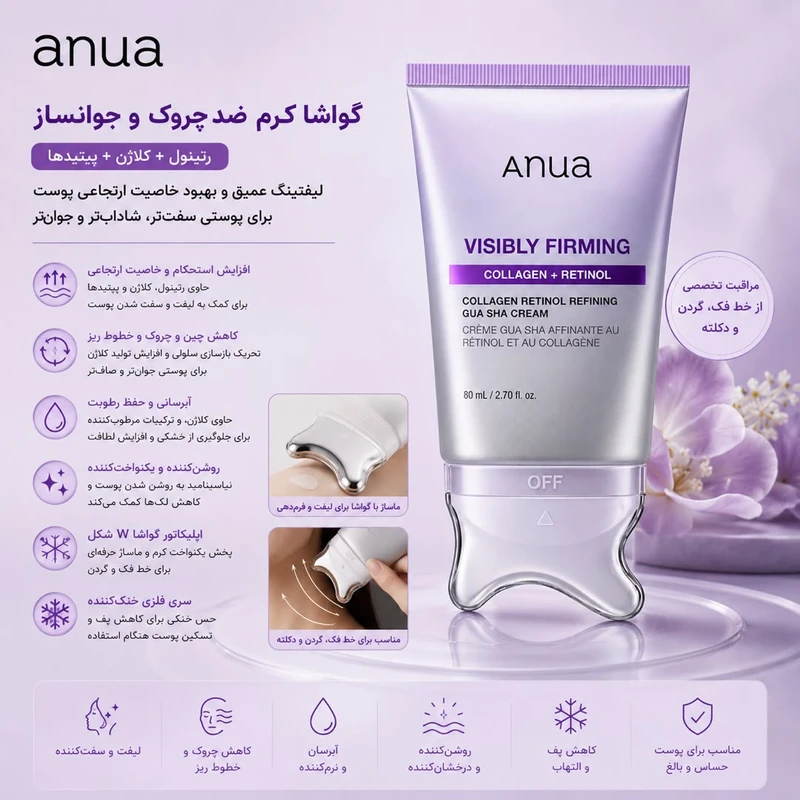 کرم ضدچروک آنوا مدل Visibly Firming حجم 80 میلی لیتر - Image 4