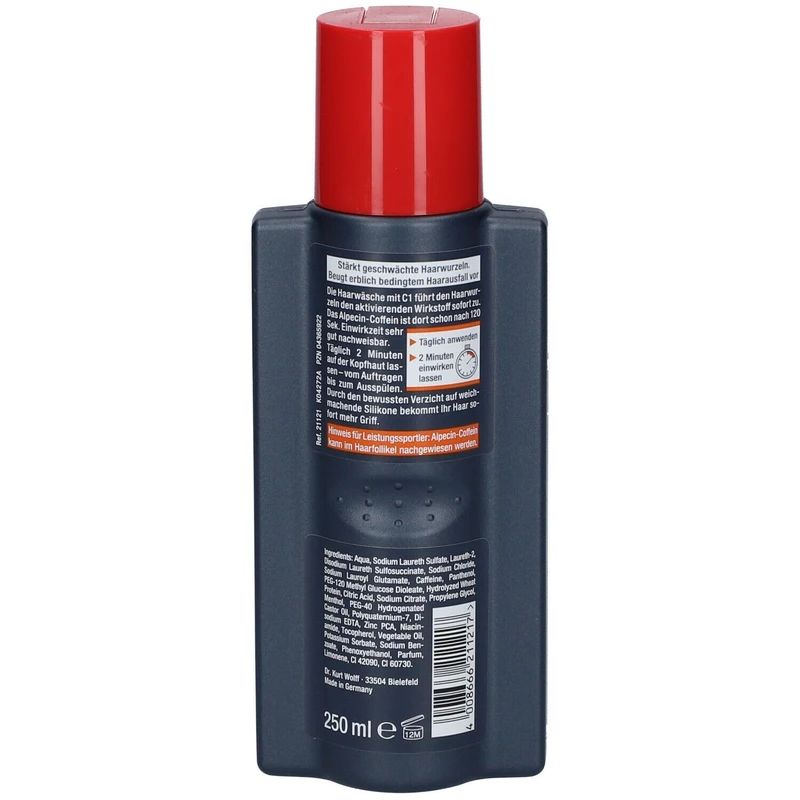 شامپو روزانه مردانه آلسپین مدل Caffeine C1 حجم 250 میلی لیتر - Image 3