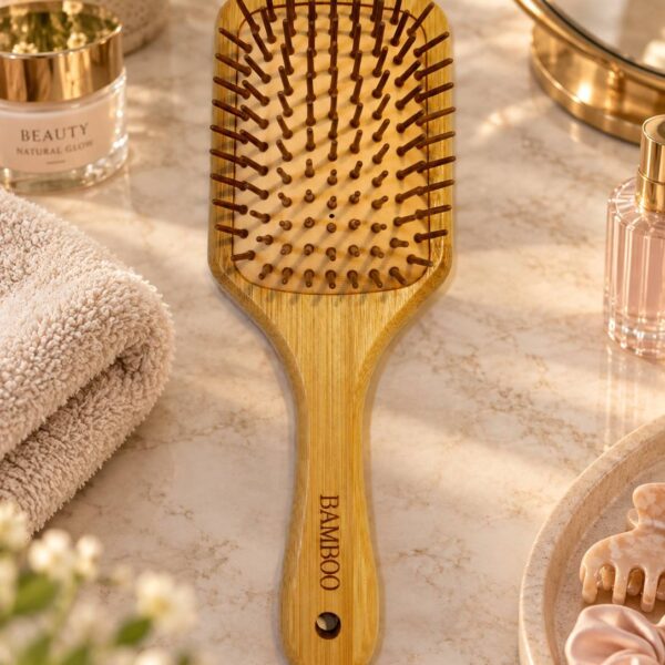 برس چوبی برند BAMBOO طرح مستطیل