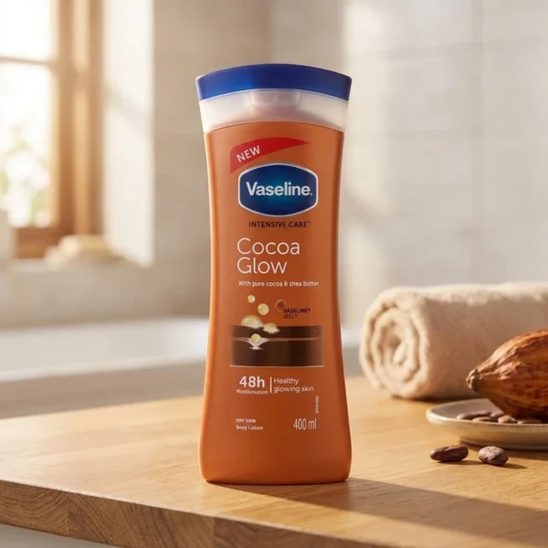لوسیون بدن وازلین مدل Cocoa Glow حجم 400 میلی‌لیتر