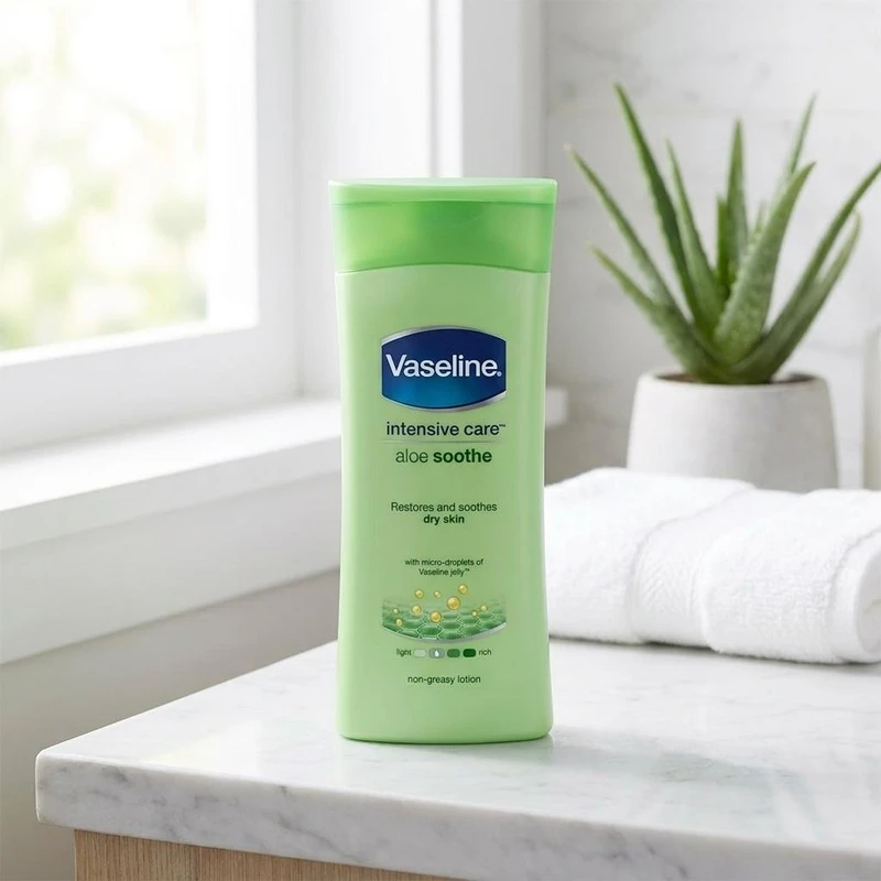 لوسیون بدن وازلین مدل Aloe Soothe حجم 400 میلیلیتر