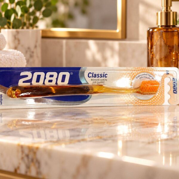 مسواک 2080 مدل کلاسیک Classic بدنه زرد