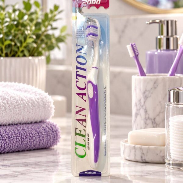 مسواک 2080 مدل Clean Action بدنه بنفش