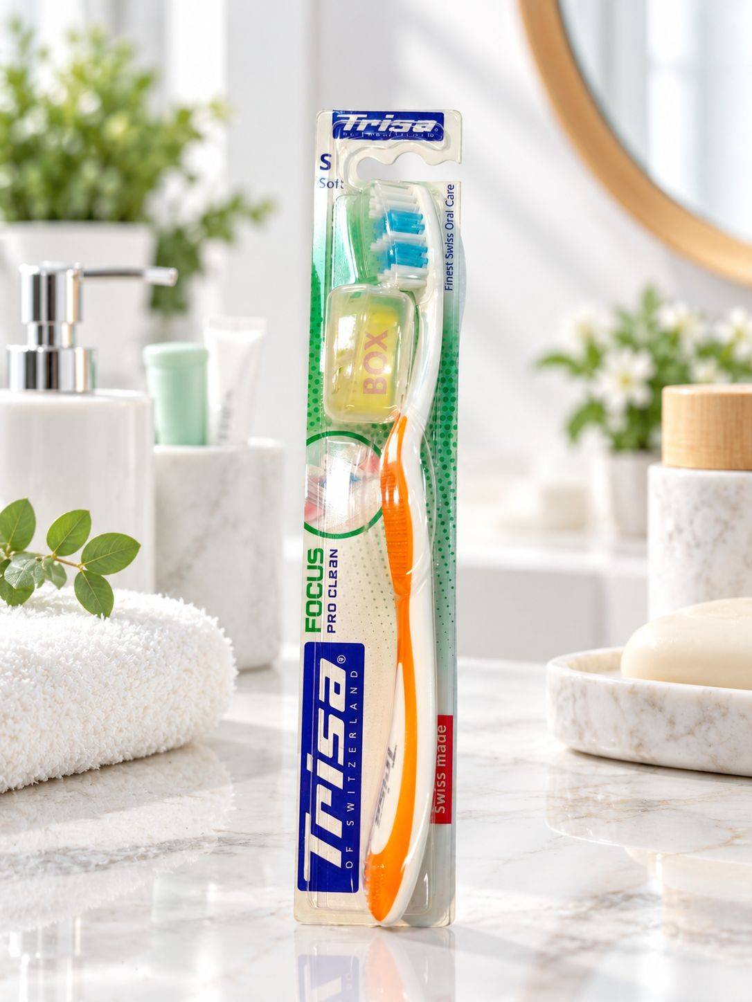 مسواک تریزا trisa مدل Focus pro clean بدنه نارنجی